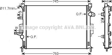 Prasco VO2186 - Radiatore, Raffreddamento motore www.autoricambit.com