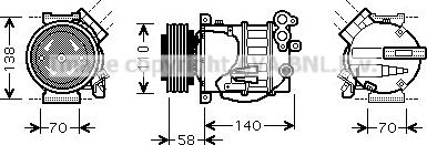 Prasco VOAK144 - Compressore, Climatizzatore www.autoricambit.com