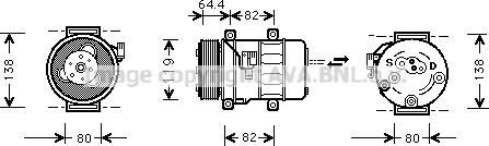 Prasco VOK113 - Compressore, Climatizzatore www.autoricambit.com