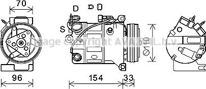 Prasco VOK183 - Compressore, Climatizzatore www.autoricambit.com