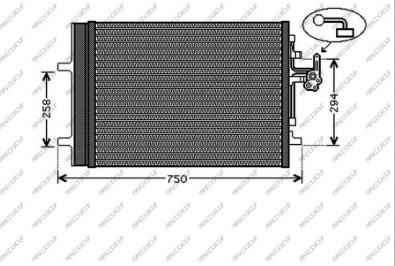 Prasco VV046C002 - Condensatore, Climatizzatore www.autoricambit.com