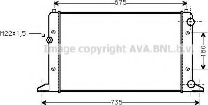 Prasco VWA2160 - Radiatore, Raffreddamento motore www.autoricambit.com