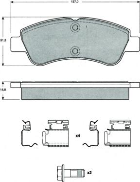 Frigair 23599 - Kit pastiglie freno, Freno a disco www.autoricambit.com