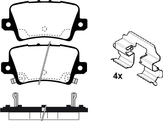 Lucas Electrical 6134081 - Kit pastiglie freno, Freno a disco www.autoricambit.com