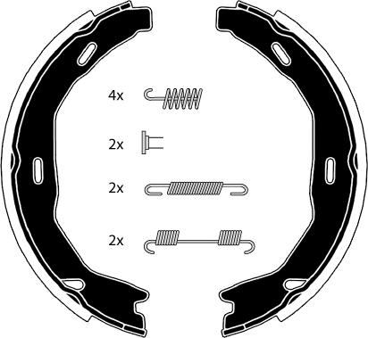 Raicam RA29281 - Kit ganasce, Freno stazionamento www.autoricambit.com