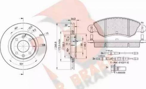 Ferodo DDF11570 - Kit freno, Freno a disco www.autoricambit.com