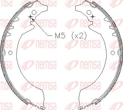 Remsa 4355.00 - Ganascia freno www.autoricambit.com