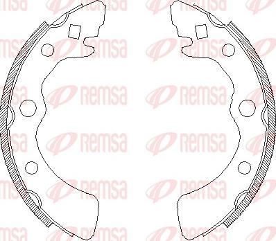 Remsa 4323.00 - Ganascia freno www.autoricambit.com