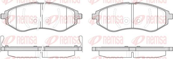 Remsa 0986.02 - Kit pastiglie freno, Freno a disco www.autoricambit.com