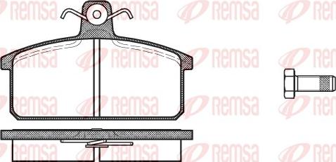 Remsa 0128.00 - Kit pastiglie freno, Freno a disco www.autoricambit.com