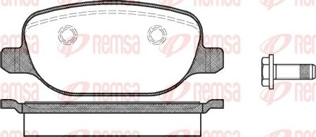 Remsa 0878.00 - Kit pastiglie freno, Freno a disco www.autoricambit.com