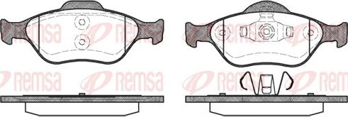 Remsa 0766.00 - Kit pastiglie freno, Freno a disco www.autoricambit.com