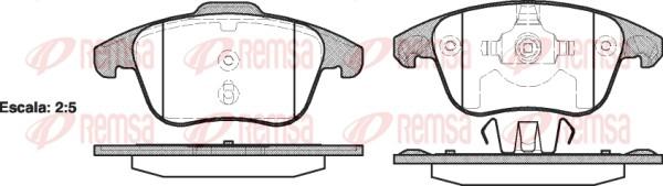 Remsa 1249.00 - Kit pastiglie freno, Freno a disco www.autoricambit.com