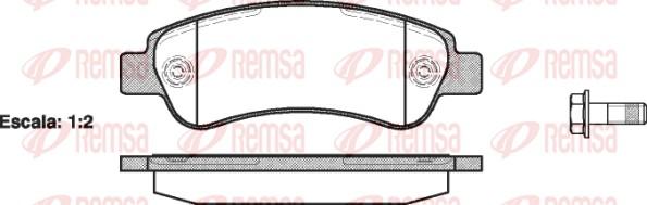 Remsa 1238.00 - Kit pastiglie freno, Freno a disco www.autoricambit.com