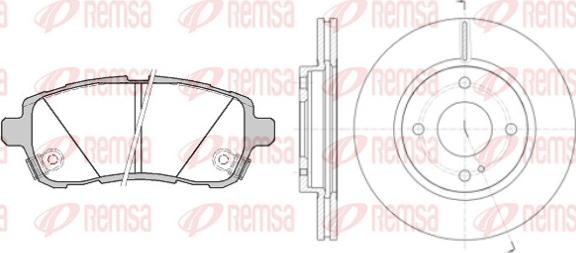 Remsa 81281.00 - Kit freno, Freno a disco www.autoricambit.com