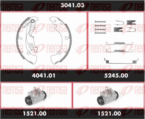 Remsa SPK3041.03 - Kit freno, freni a tamburo www.autoricambit.com