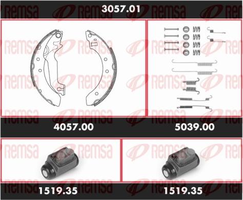 Remsa 3057.01 - Kit freno, freni a tamburo www.autoricambit.com