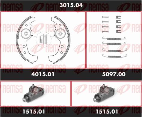 Remsa 3015.04 - Kit freno, freni a tamburo www.autoricambit.com