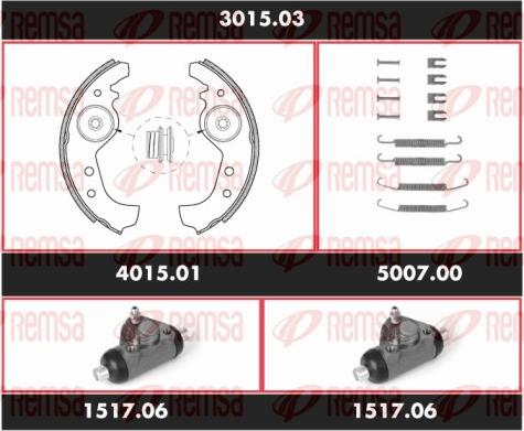 Remsa 3015.03 - Kit freno, freni a tamburo www.autoricambit.com