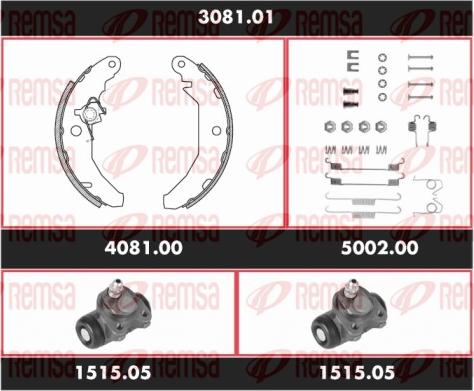 Remsa 3081.01 - Kit freno, freni a tamburo www.autoricambit.com