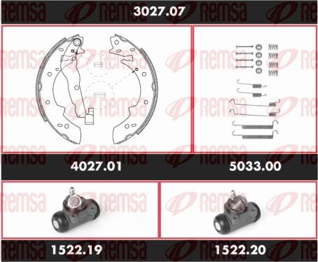 Remsa 3027.07 - Kit freno, freni a tamburo www.autoricambit.com