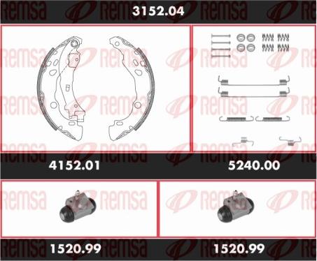 Remsa 3152.04 - Kit freno, freni a tamburo www.autoricambit.com