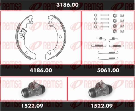 Remsa 3186.00 - Kit freno, freni a tamburo www.autoricambit.com