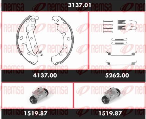 Remsa 3137.01 - Kit freno, freni a tamburo www.autoricambit.com