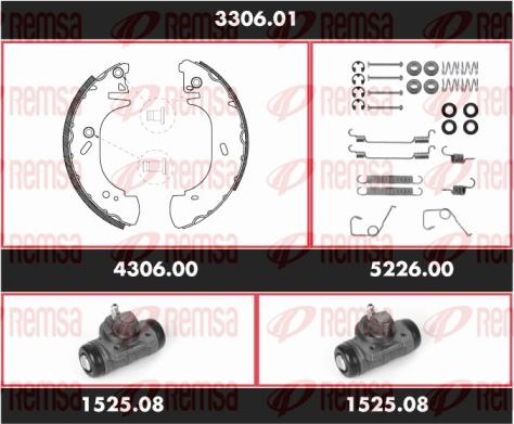 Remsa 3306.01 - Kit freno, freni a tamburo www.autoricambit.com