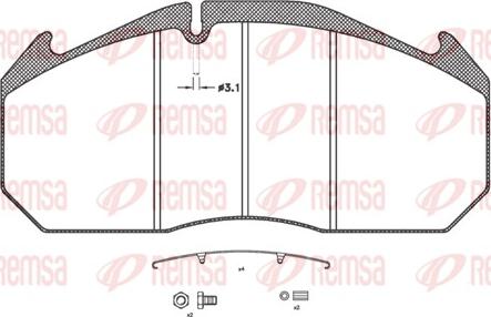 Remsa JCA 506.30 - Kit pastiglie freno, Freno a disco www.autoricambit.com