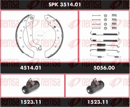 Remsa SPK 3514.01 - Kit freno, freni a tamburo www.autoricambit.com