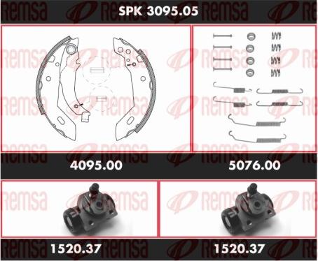 Remsa SPK 3095.05 - Kit freno, freni a tamburo www.autoricambit.com