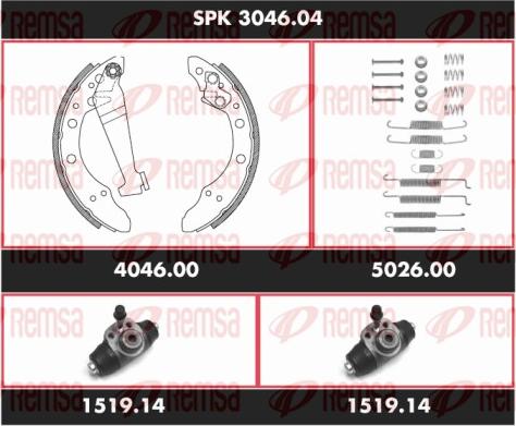 Remsa SPK 3046.04 - Kit freno, freni a tamburo www.autoricambit.com