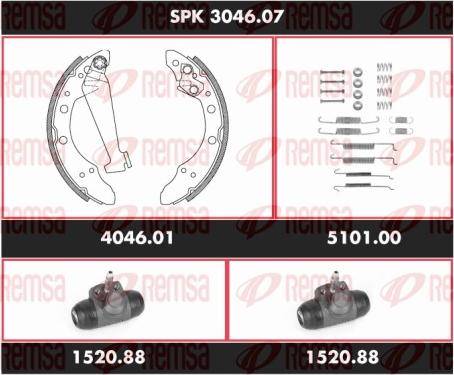 Remsa SPK 3046.07 - Kit freno, freni a tamburo www.autoricambit.com