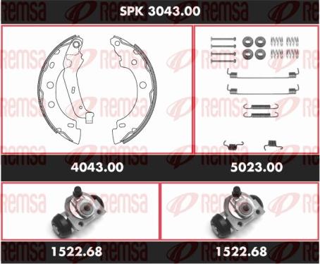 Remsa SPK 3043.00 - Kit freno, freni a tamburo www.autoricambit.com