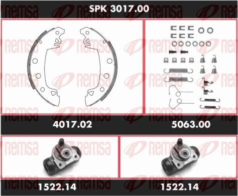 Remsa SPK 3017.00 - Kit freno, freni a tamburo www.autoricambit.com