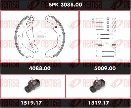 Remsa SPK 3088.00 - Kit freno, freni a tamburo www.autoricambit.com