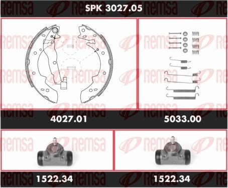 Remsa SPK 3027.05 - Kit freno, freni a tamburo www.autoricambit.com