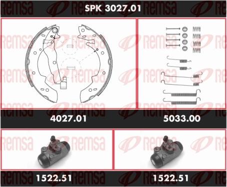 Remsa SPK 3027.01 - Kit freno, freni a tamburo www.autoricambit.com