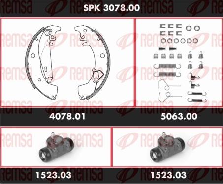 Remsa SPK 3078.00 - Kit freno, freni a tamburo www.autoricambit.com