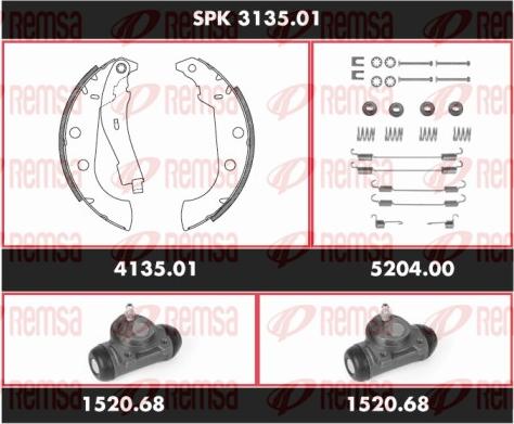 Remsa SPK 3135.01 - Kit freno, freni a tamburo www.autoricambit.com