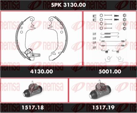 Remsa SPK 3130.00 - Kit freno, freni a tamburo www.autoricambit.com