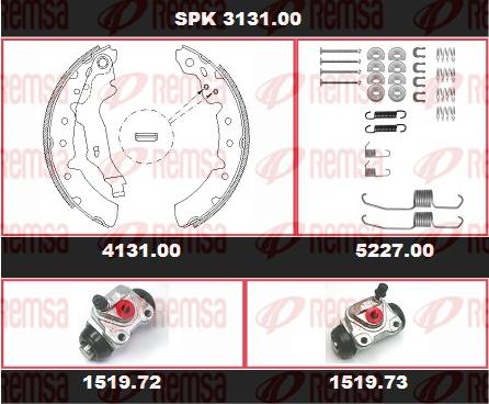 Remsa SPK 3131.00 - Kit freno, freni a tamburo www.autoricambit.com