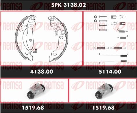 Remsa SPK 3138.02 - Kit freno, freni a tamburo www.autoricambit.com