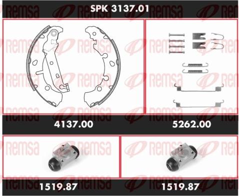 Remsa SPK 3137.01 - Kit freno, freni a tamburo www.autoricambit.com