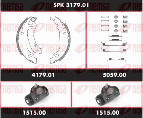 Remsa SPK 3179.01 - Kit freno, freni a tamburo www.autoricambit.com