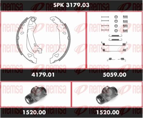 Remsa SPK 3179.03 - Kit freno, freni a tamburo www.autoricambit.com