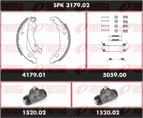 Remsa SPK 3179.02 - Kit freno, freni a tamburo www.autoricambit.com