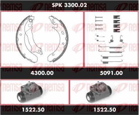 Remsa SPK 3300.02 - Kit freno, freni a tamburo www.autoricambit.com