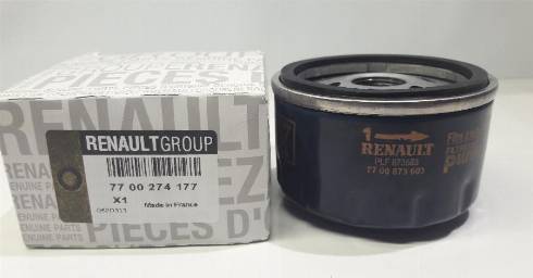 RENAULT 77 00 274 177 - Filtro olio www.autoricambit.com